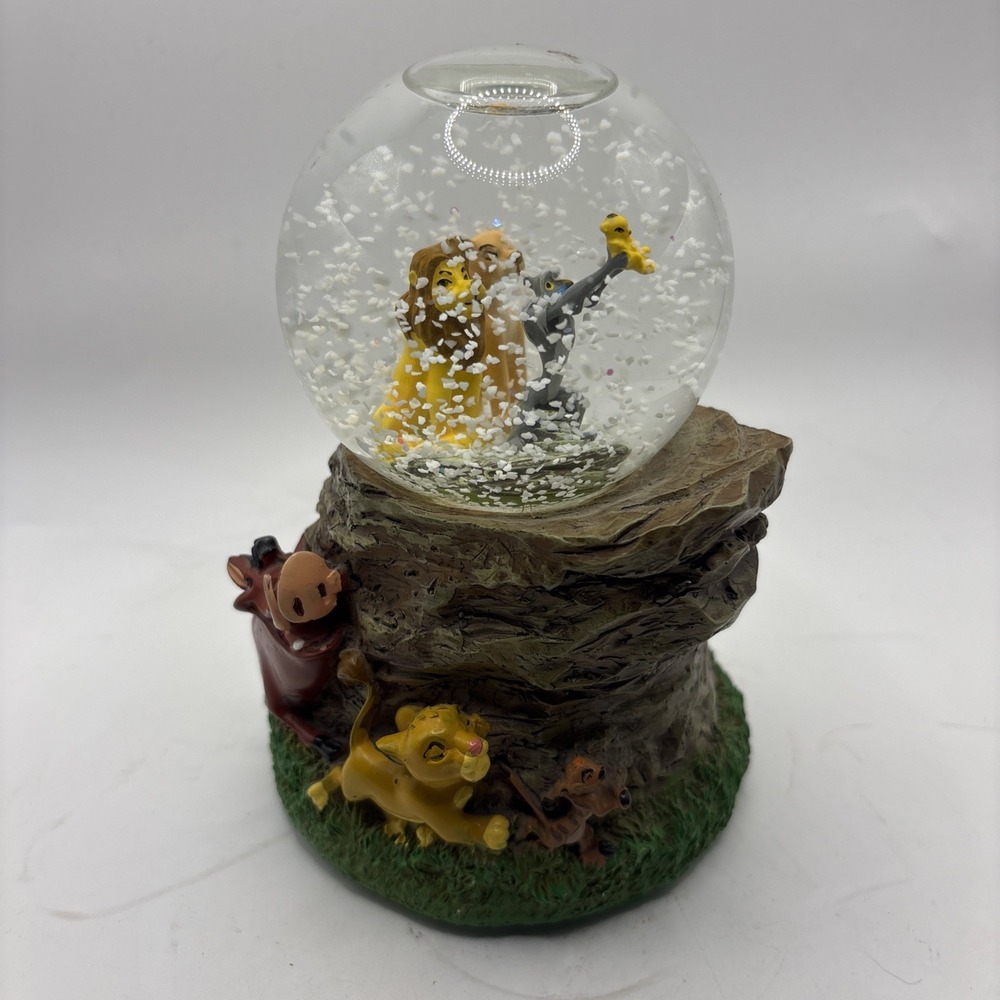 Vtg Disney The Lion King Pride Rock Musical Snow Globe "Circle Of Life" Decor